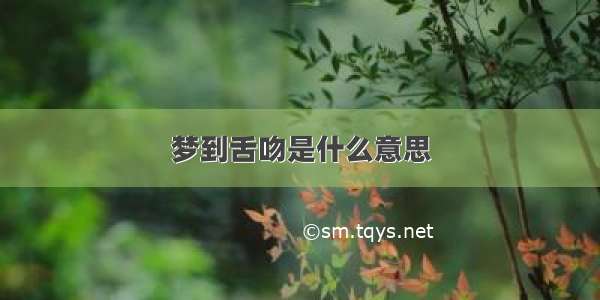 梦到舌吻是什么意思