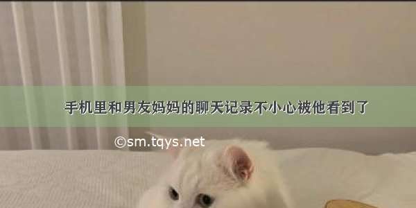 ​手机里和男友妈妈的聊天记录不小心被他看到了