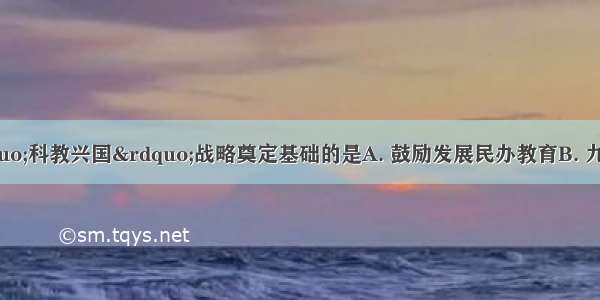 为我国实施&ldquo;科教兴国&rdquo;战略奠定基础的是A. 鼓励发展民办教育B. 九年义务教育C. 大