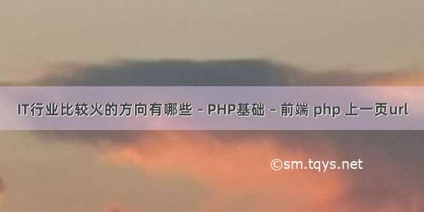 IT行业比较火的方向有哪些 – PHP基础 – 前端 php 上一页url