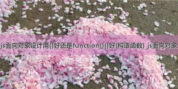 js面向对象设计用{}好还是function(){}好(构造函数)_js面向对象