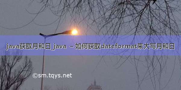 java获取月和日_java  – 如何获取dateformat来大写月和日