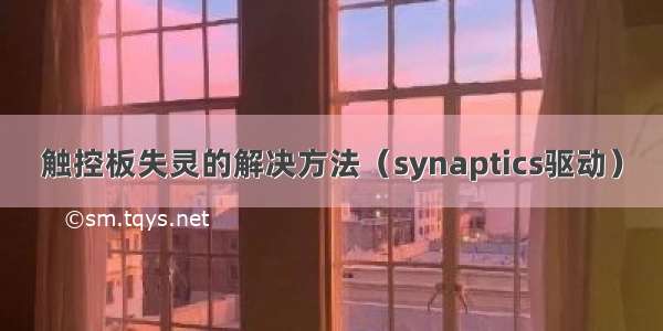 触控板失灵的解决方法（synaptics驱动）