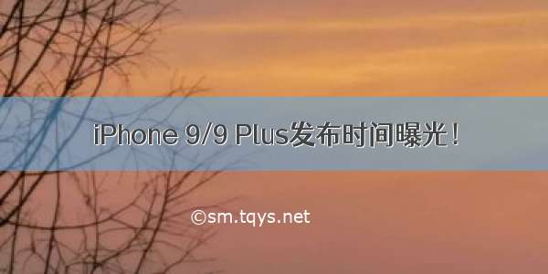 iPhone 9/9 Plus发布时间曝光！