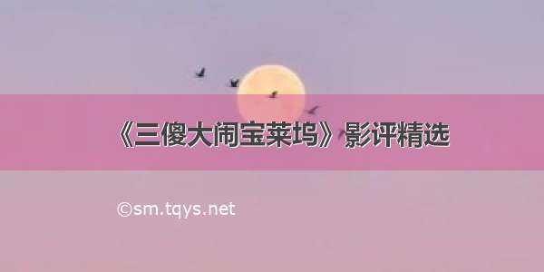 《三傻大闹宝莱坞》影评精选