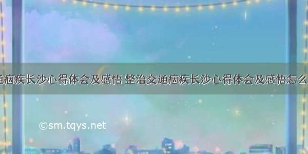 整治交通痼疾长沙心得体会及感悟 整治交通痼疾长沙心得体会及感悟怎么写(四篇)