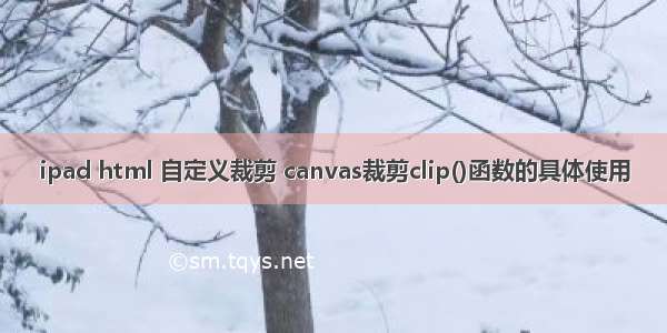 ipad html 自定义裁剪 canvas裁剪clip()函数的具体使用