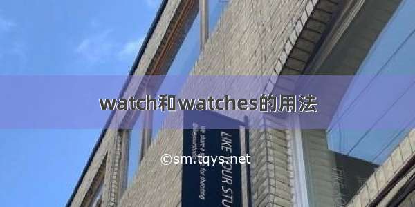 watch和watches的用法