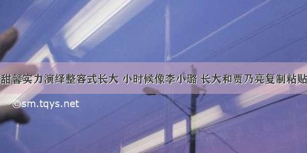 甜馨实力演绎整容式长大 小时候像李小璐 长大和贾乃亮复制粘贴