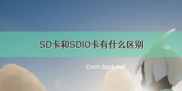 SD卡和SDIO卡有什么区别