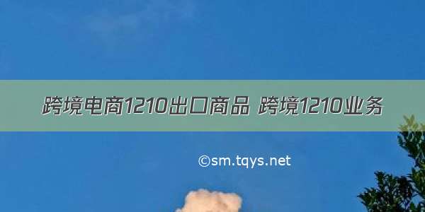 跨境电商1210出口商品 跨境1210业务