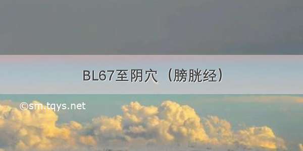 BL67至阴穴（膀胱经）