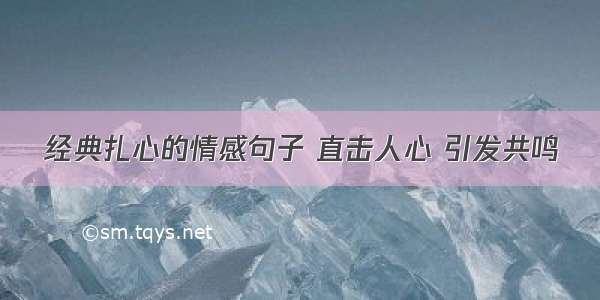 经典扎心的情感句子 直击人心 引发共鸣