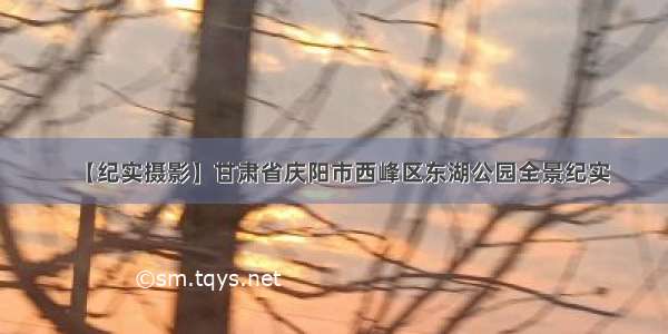 【纪实摄影】甘肃省庆阳市西峰区东湖公园全景纪实