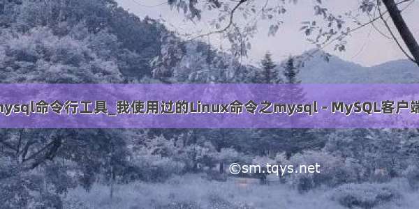 linux使用mysql命令行工具_我使用过的Linux命令之mysql - MySQL客户端命令行工具