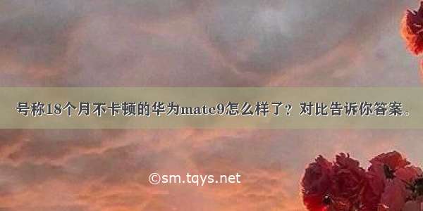 号称18个月不卡顿的华为mate9怎么样了？对比告诉你答案。