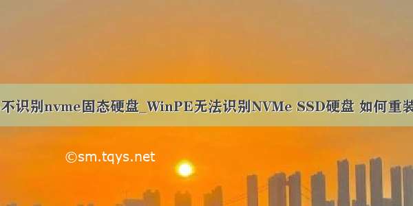 微pe不识别nvme固态硬盘_WinPE无法识别NVMe SSD硬盘 如何重装系统