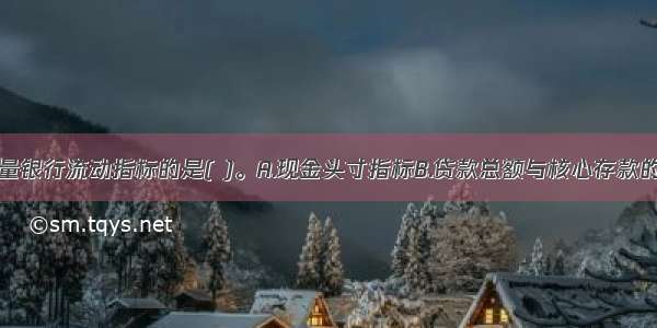 下列属于测量银行流动指标的是( )。A.现金头寸指标B.贷款总额与核心存款的比率C.大额