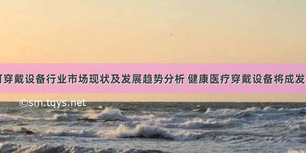 中国可穿戴设备行业市场现状及发展趋势分析 健康医疗穿戴设备将成发展主流