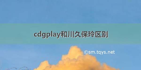 cdgplay和川久保玲区别