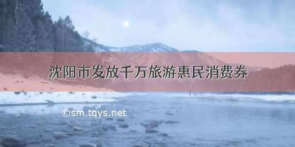 沈阳市发放千万旅游惠民消费券