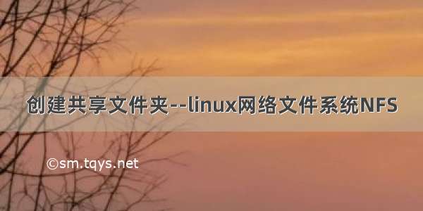 创建共享文件夹--linux网络文件系统NFS