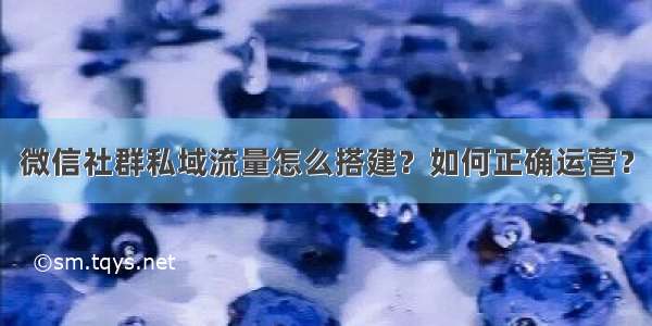 微信社群私域流量怎么搭建？如何正确运营？