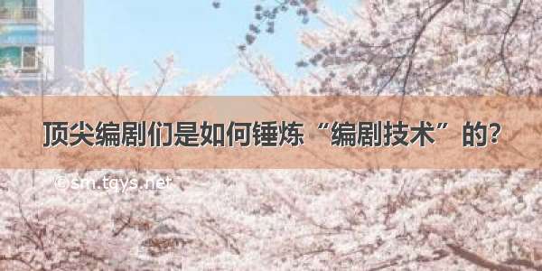 顶尖编剧们是如何锤炼“编剧技术”的？