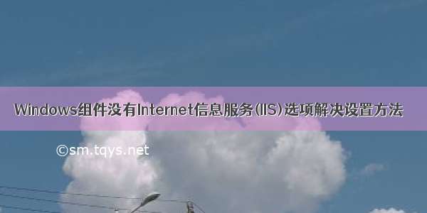 Windows组件没有Internet信息服务(IIS)选项解决设置方法