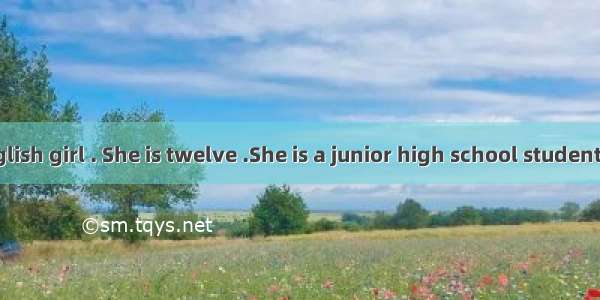 Jane is an English girl . She is twelve .She is a junior high school student . Her mother