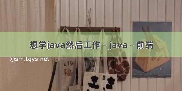 想学java然后工作 – java – 前端