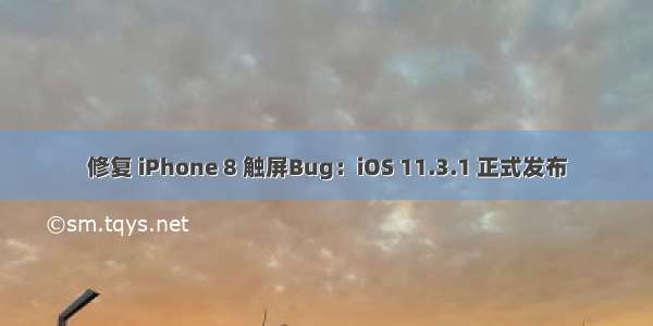 修复 iPhone 8 触屏Bug：iOS 11.3.1 正式发布