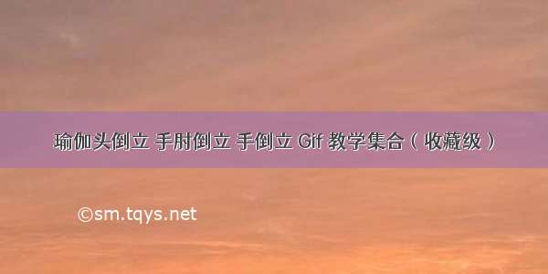 瑜伽头倒立 手肘倒立 手倒立 Gif 教学集合（收藏级）