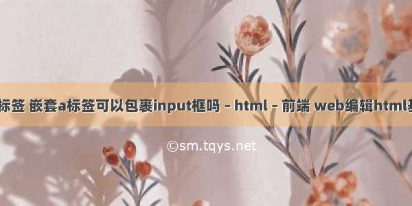 html a标签 嵌套a标签可以包裹input框吗 – html – 前端 web编辑html基本语法