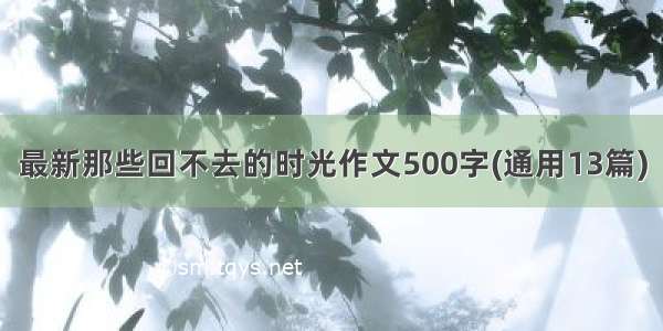 最新那些回不去的时光作文500字(通用13篇)