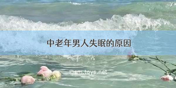 中老年男人失眠的原因