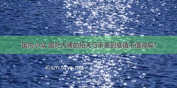 国内小众 国外大牌的拓天马手表到底值不值得买？