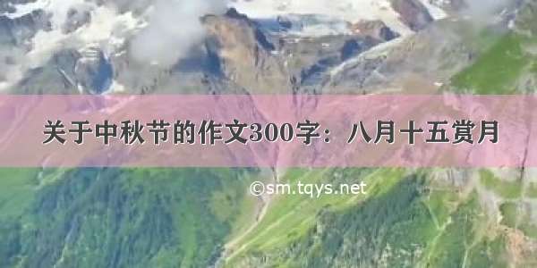 关于中秋节的作文300字：八月十五赏月