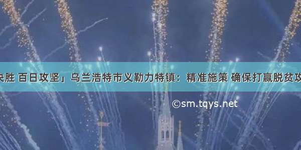 「决战决胜 百日攻坚」乌兰浩特市义勒力特镇：精准施策 确保打赢脱贫攻坚收官战