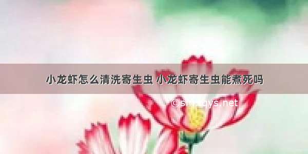 小龙虾怎么清洗寄生虫 小龙虾寄生虫能煮死吗