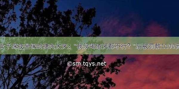 女子深夜坐保时捷内大哭：“我没喝酒哭都不行？”后被罚款1100元