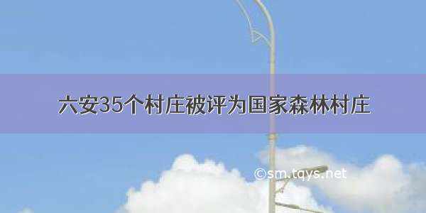 六安35个村庄被评为国家森林村庄