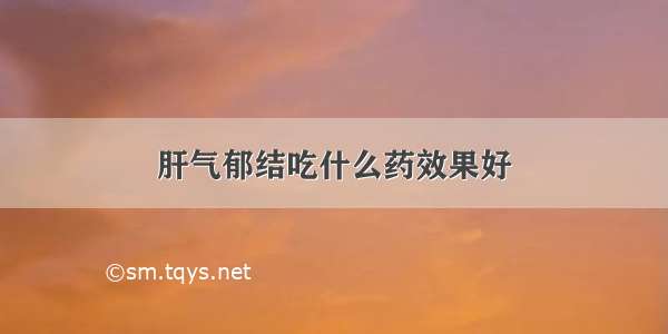 肝气郁结吃什么药效果好