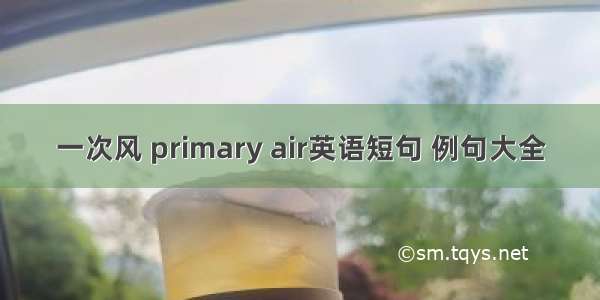 一次风 primary air英语短句 例句大全