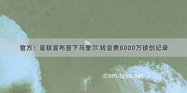 官方：曼联宣布签下马奎尔 转会费8000万镑创纪录