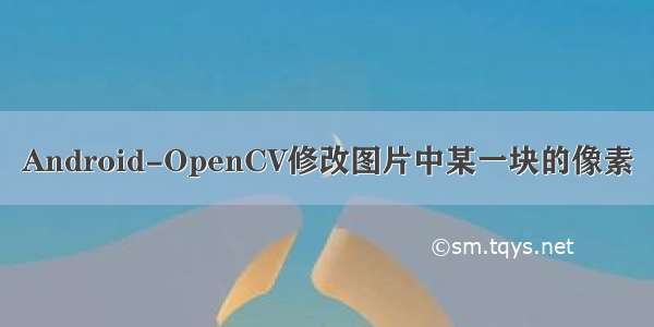 Android-OpenCV修改图片中某一块的像素