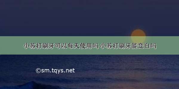 小苏打刷牙可以每天使用吗 小苏打刷牙能变白吗