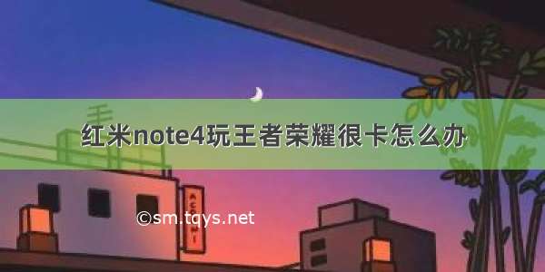 红米note4玩王者荣耀很卡怎么办