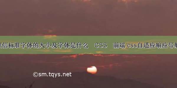 辞职信标准字体的大小及字体是什么 – CSS – 前端 css自适应响应导航栏