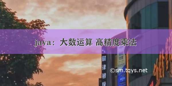 java：大数运算 高精度乘法